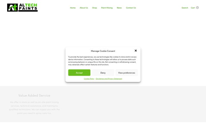Screenshot ta' altechpaints.co.za
