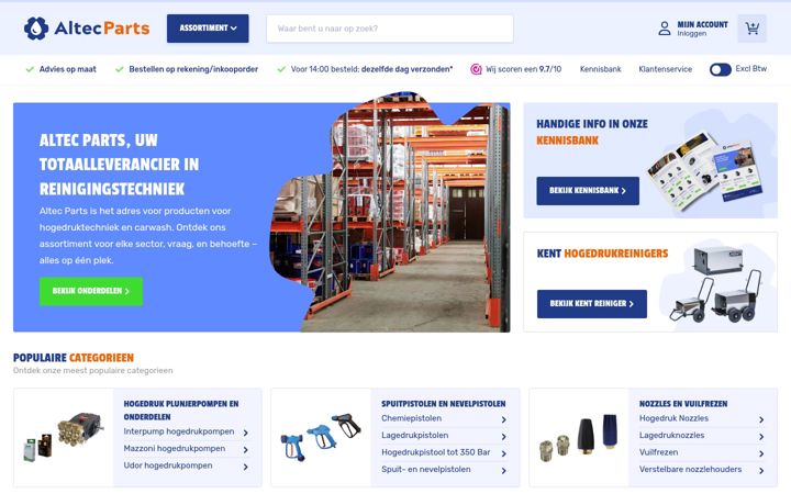 Screenshot of altecparts.nl