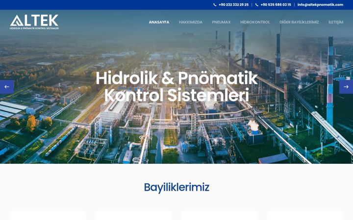 Screenshot of altekpnomatik.com