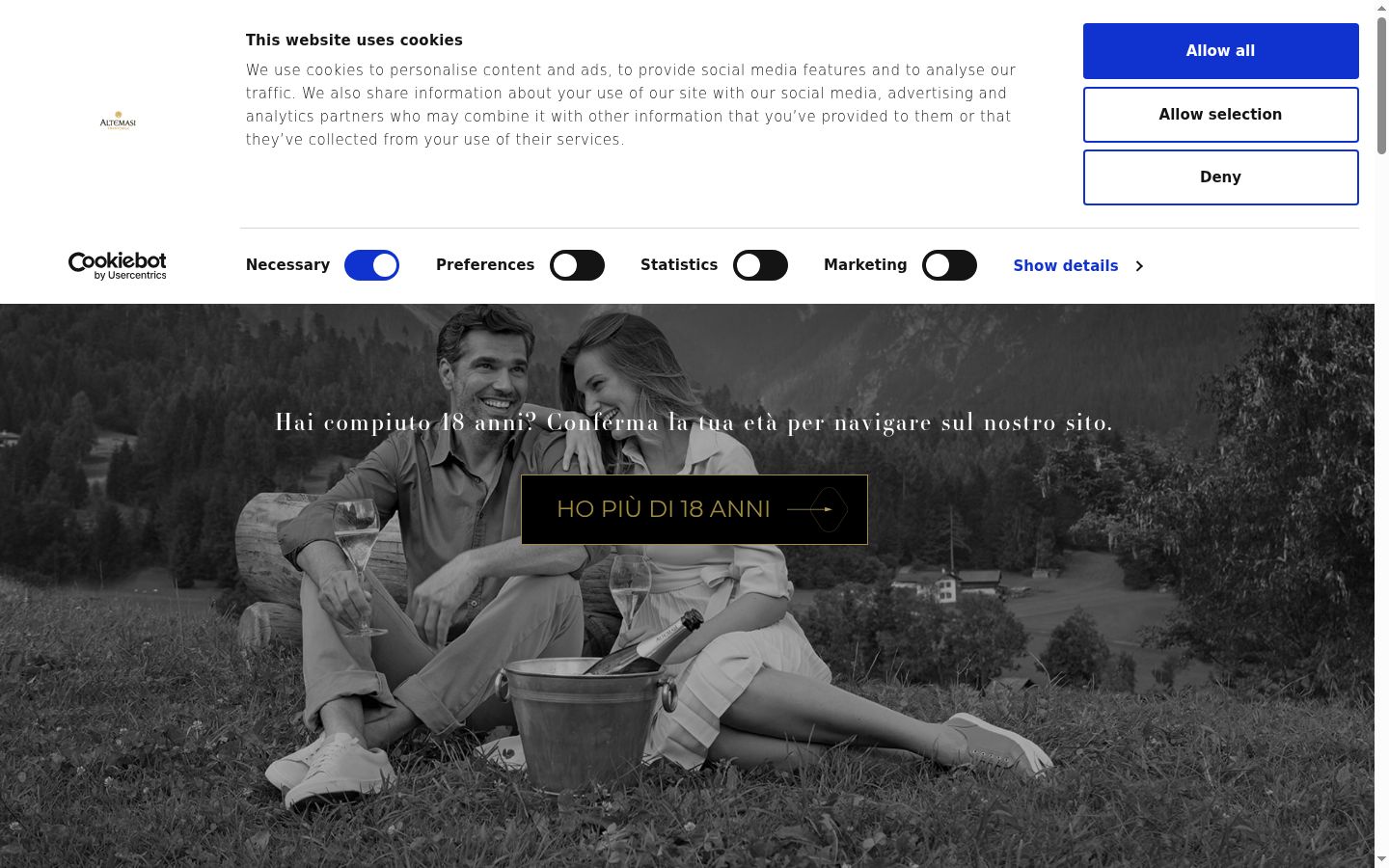 Screenshot van de toestemmingsbanner zoals getoond vóór enige interactie