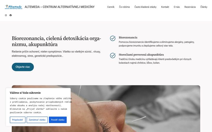 Screenshot di altemeda.sk