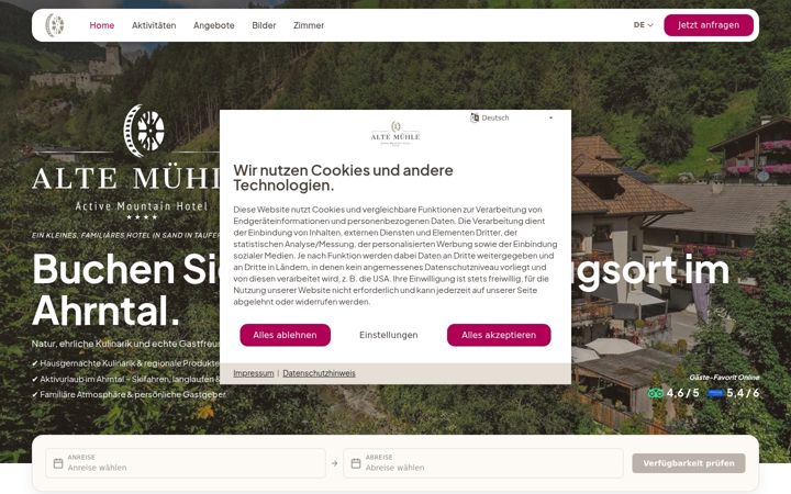 Screenshot of altemuehle.eu