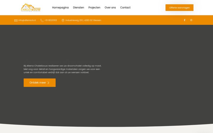Screenshot von altenachaletbouw.nl
