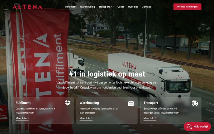 Skærmbillede af altenaexpress.nl