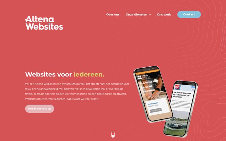 Screenshot von altenawebsites.nl
