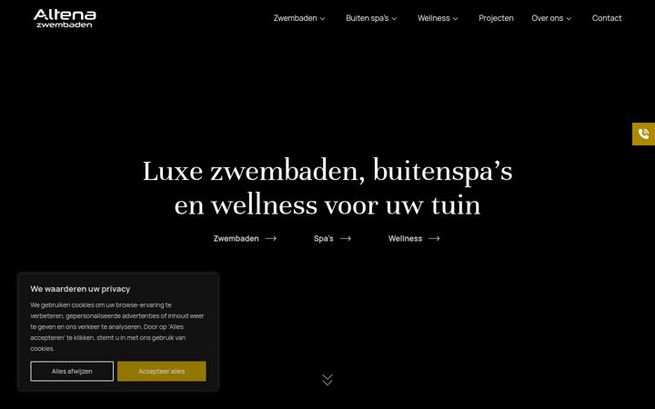 Screenshot of altenazwembaden.nl