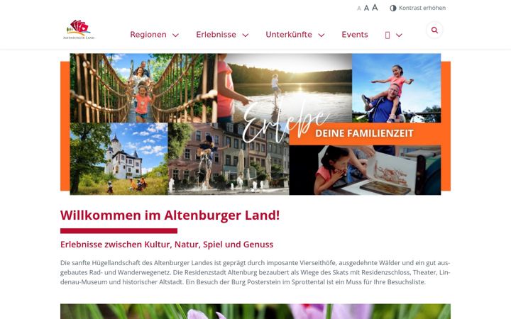 Screenshot of altenburg.travel