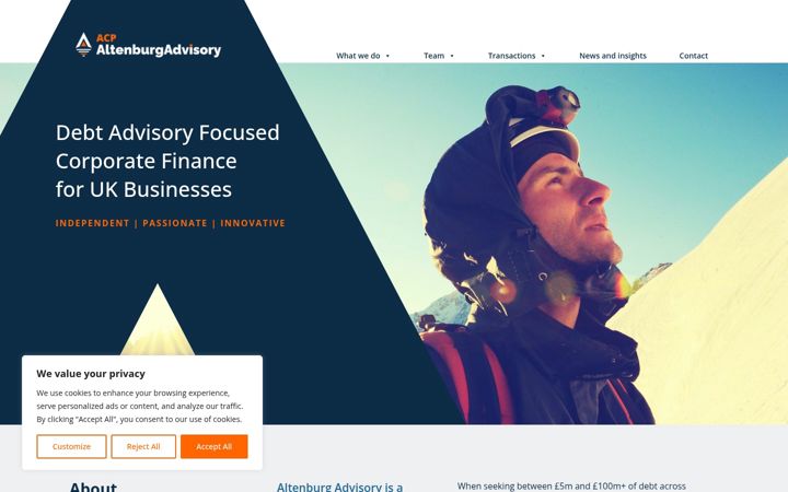 Screenshot of altenburgadvisory.com