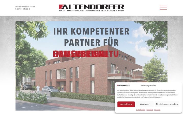 Skærmbillede af altendorfer-bau.de
