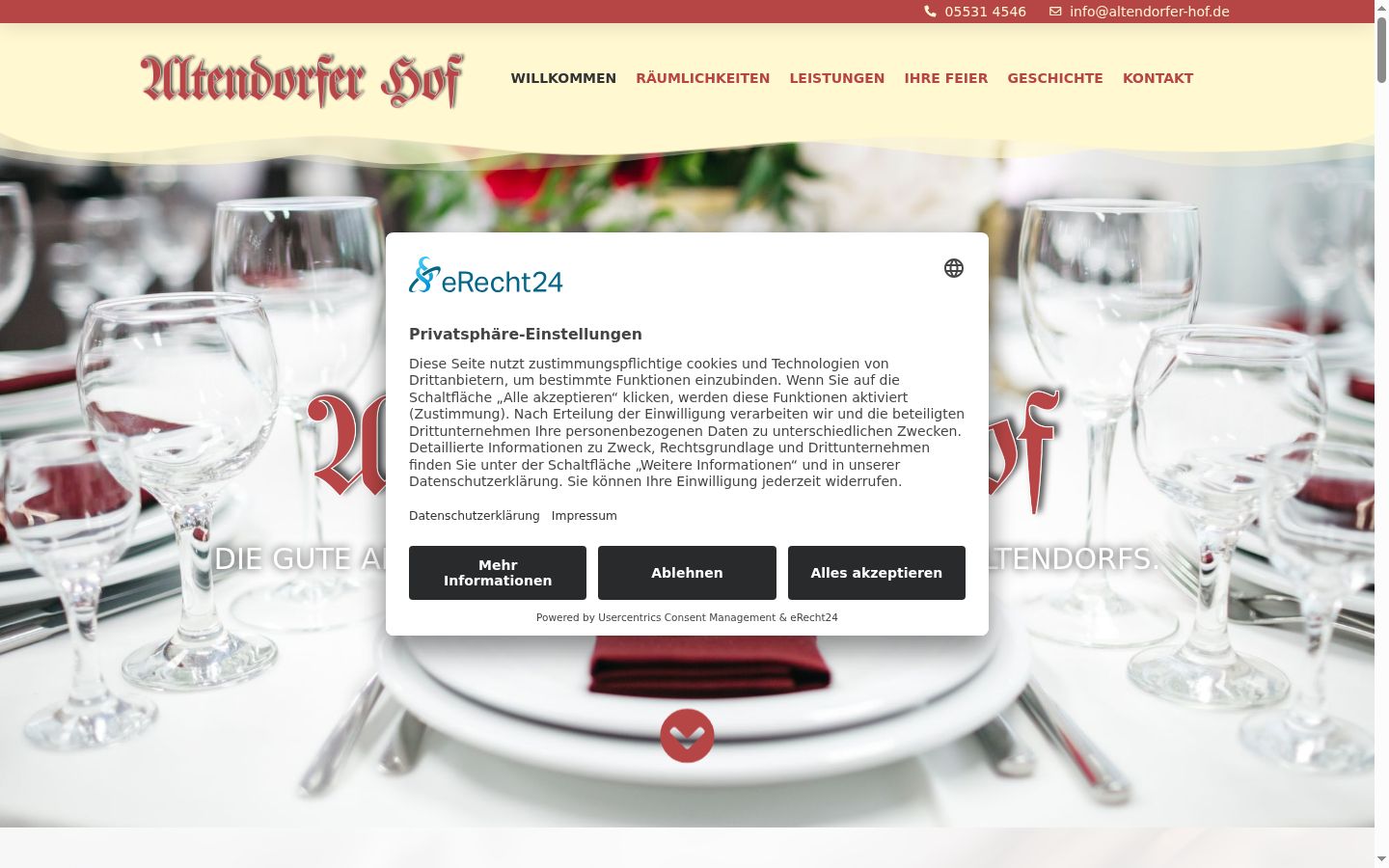 Screenshot tal-banner tal-kunsens muri qabel kwalunkwe interazzjoni