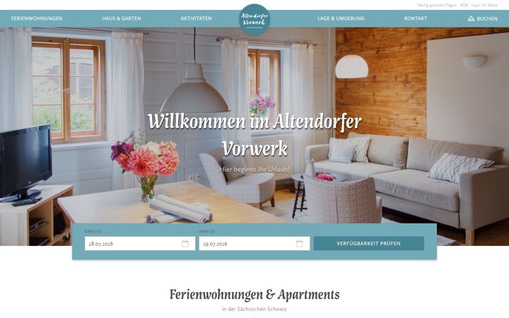 Screenshot of altendorfer-vorwerk.de