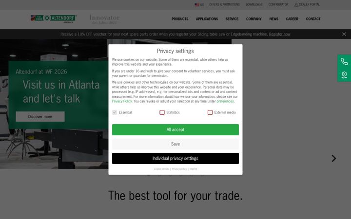 Screenshot of altendorfgroupamerica.us