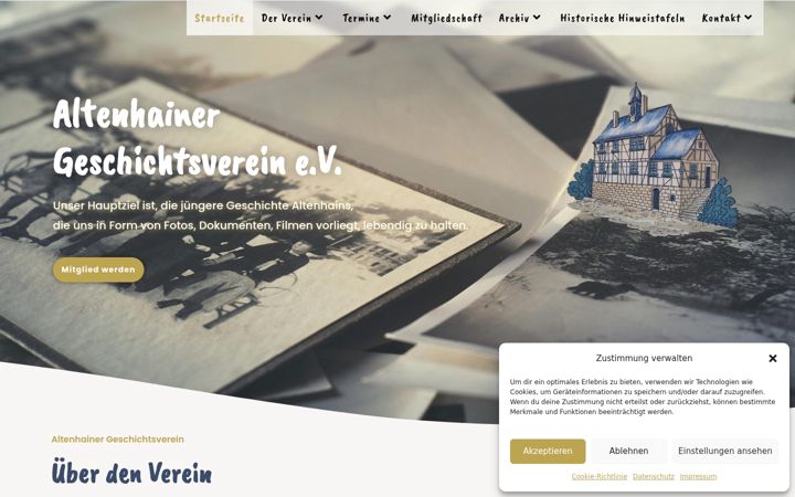 Screenshot of altenhainer-geschichtsverein.de