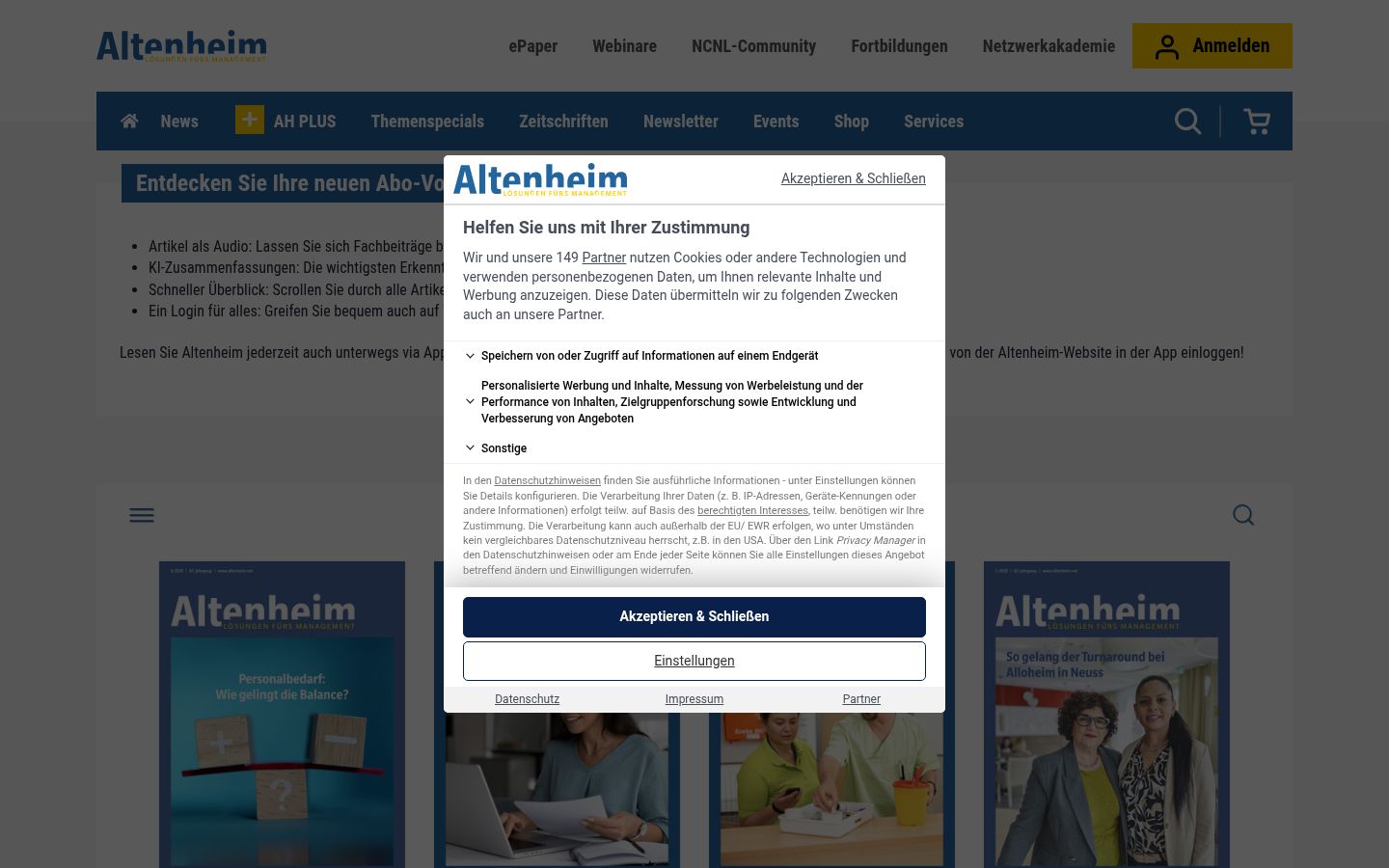 Sutikimo reklamjuostės, rodytos prieš bet kokią sąveiką, ekrano kopija