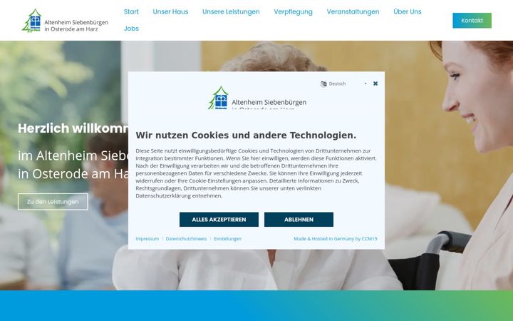 Captură de ecran a altenheim-pflegeheim-osterode.de