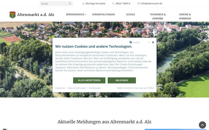 Screenshot of altenmarkt.de