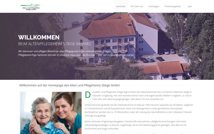 Screenshot of altenpflegeheim-stiege.de