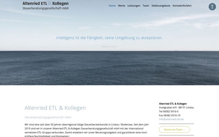 Screenshot of altenried-stb.com