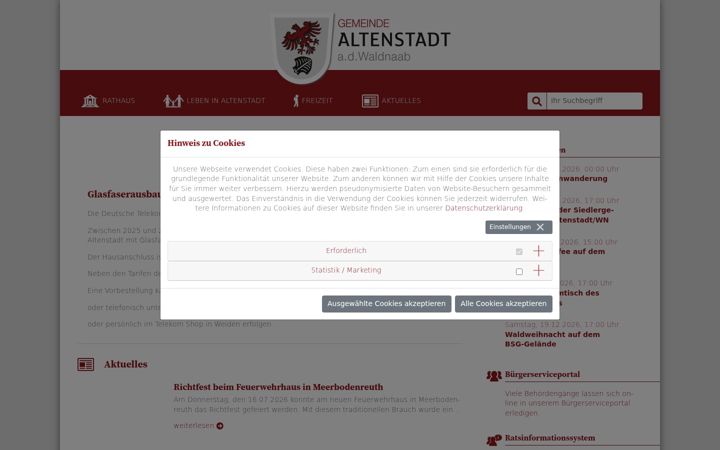 Screenshot of altenstadt-waldnaab.de
