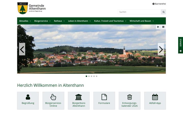 Skjámynd af altenthann.de