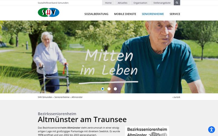 Screenshot of altenwohnheim-altmuenster.at