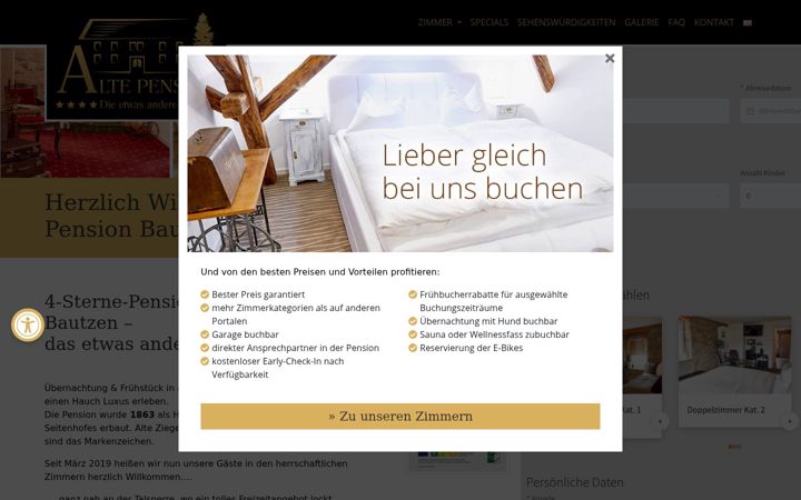 Screenshot of altepensionbautzen.de