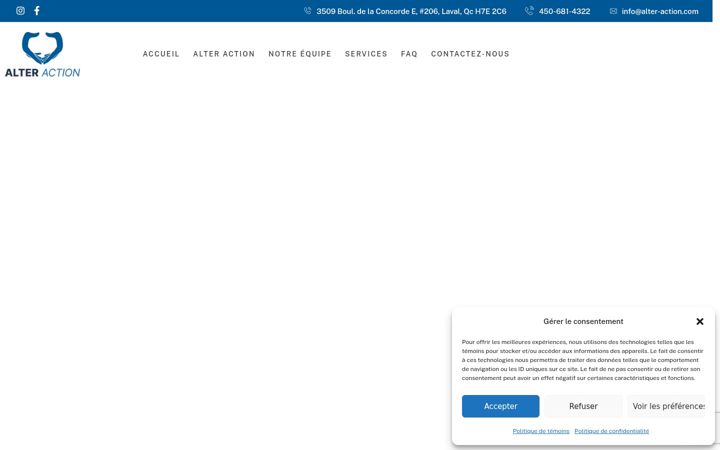 Screenshot of alter-action.com