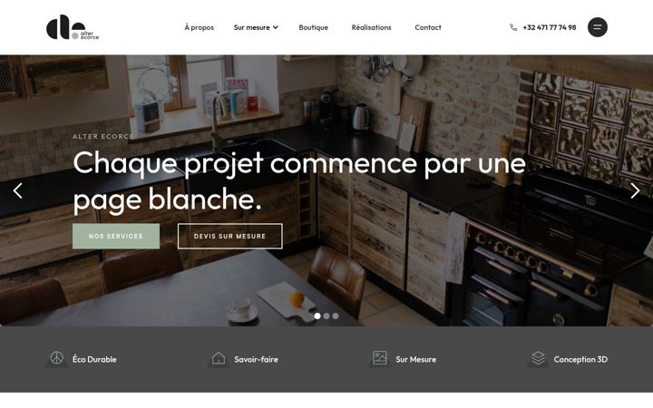 Screenshot of alter-ecorce.be