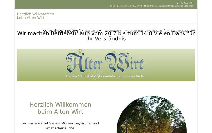 Screenshot of alter-wirt-geltendorf.de