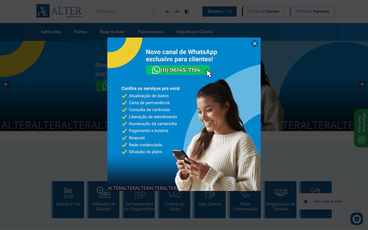 Screenshot of alter.com.br