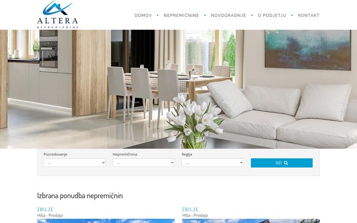 Screenshot of altera-nepremicnine.si