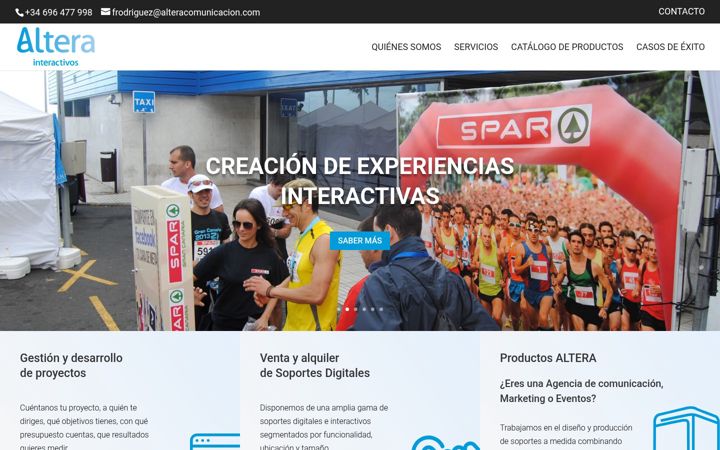 Snímek obrazovky alterainteractivos.com