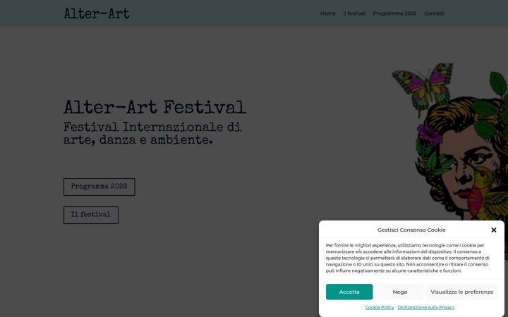 Snímek obrazovky alterartfestival.it