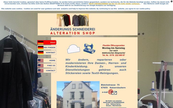 Screenshot of alteration-shop.com