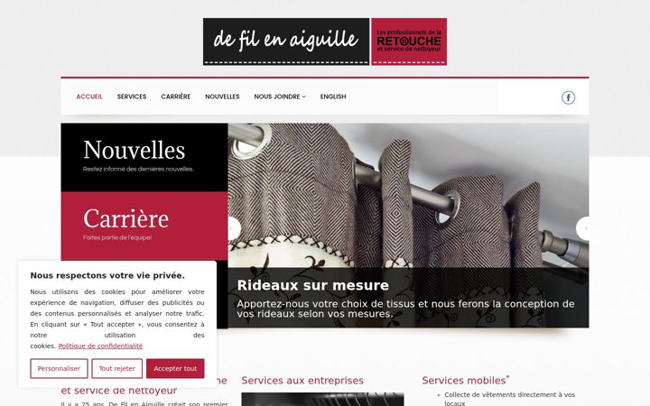 Screenshot of alterationsdefilenaiguille.com