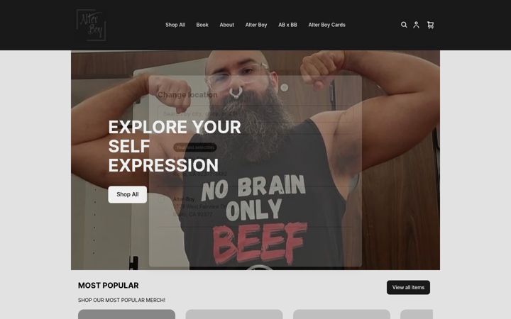 Screenshot of alterboy.shop