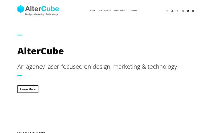 Screenshot of altercube.net