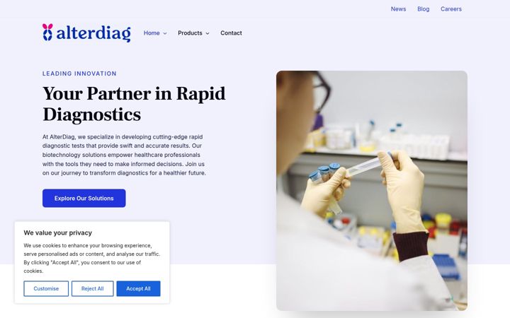 Screenshot of alterdiag.com