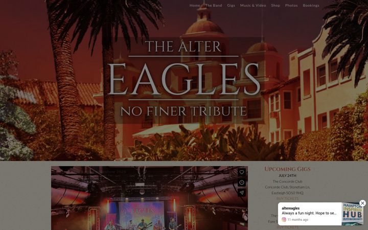 Screenshot of altereagles.co.uk