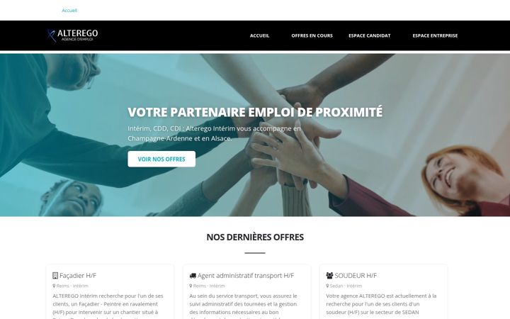 Posnetek zaslona alterego-interim.fr