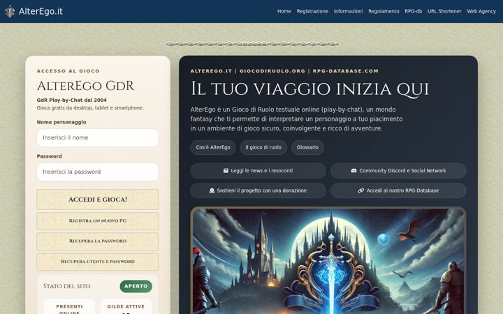 Screenshot van alterego.it