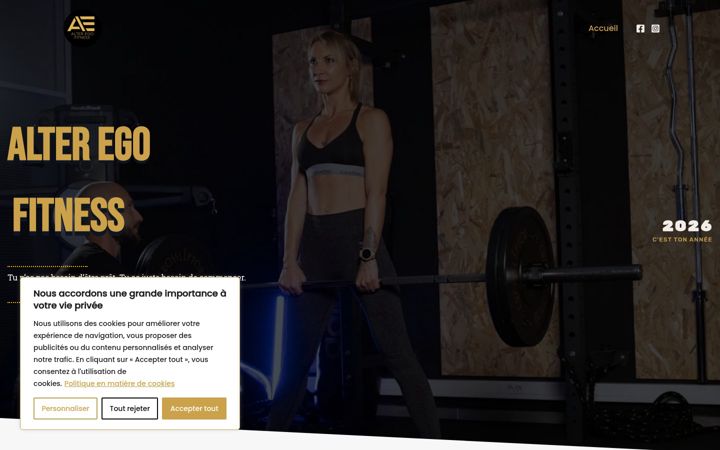 Screenshot of alteregofitness.fr