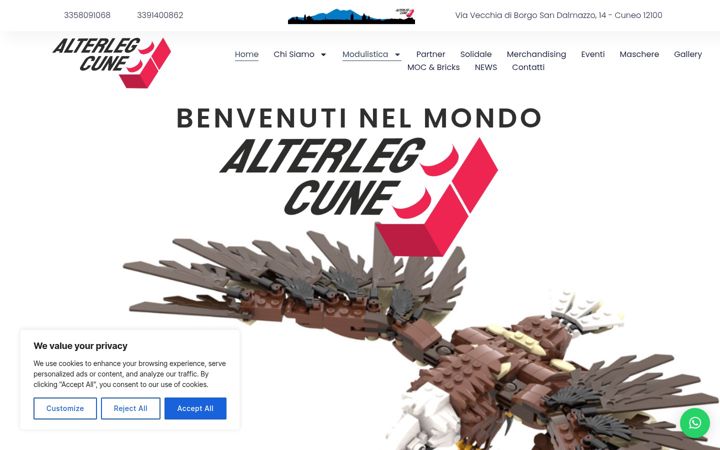 Snímek obrazovky alterlegocuneo.it
