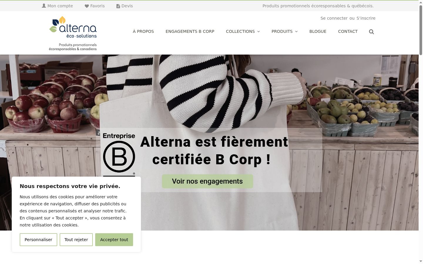 Ekrānuzņēmums ar piekrišanas baneri, kas tika rādīts pirms jebkādas mijiedarbības