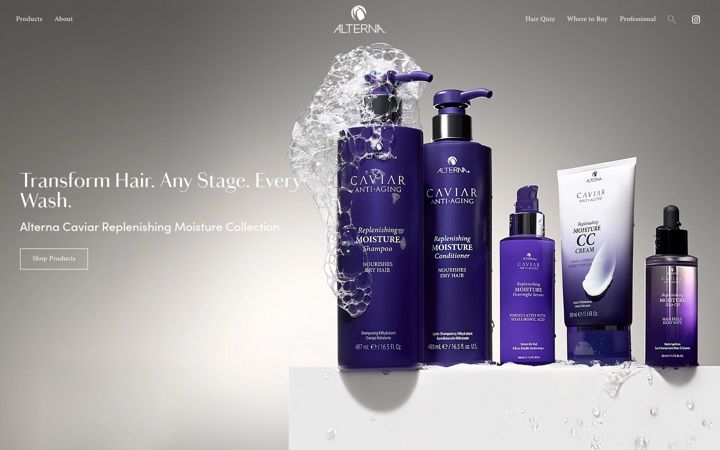 Ekrano kopija alternahaircare.com