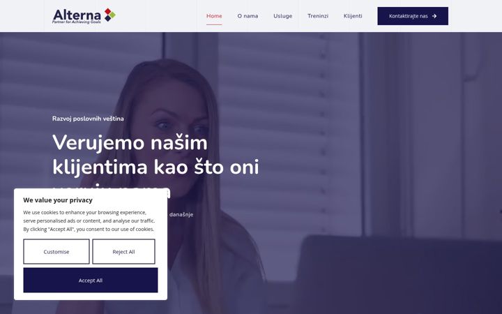 Ekrano kopija alternainternational.biz