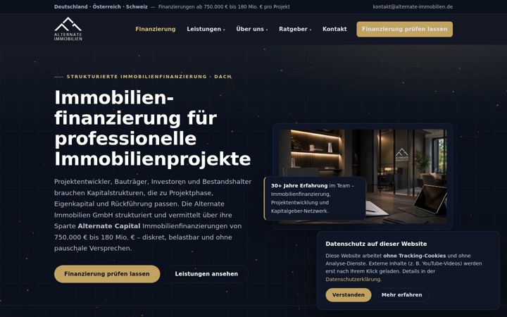 Screenshot of alternate-immobilien.de