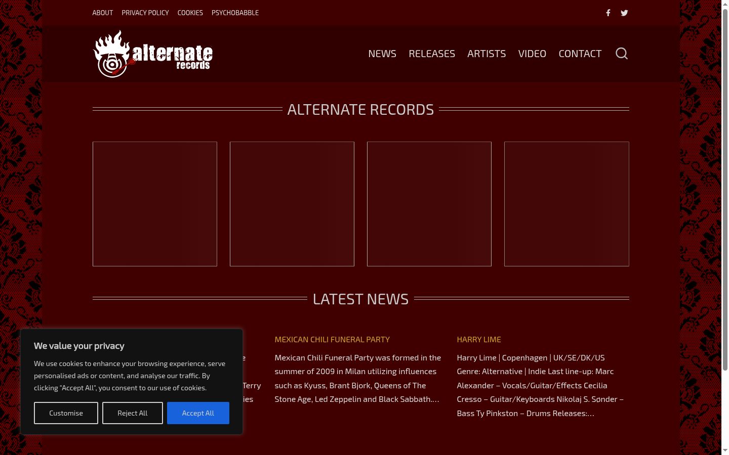 Screenshot des Einwilligungsbanners vor jeglicher Interaktion
