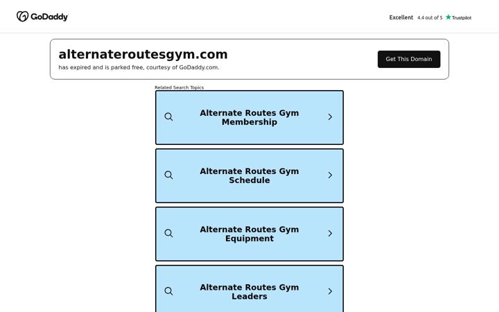 Skærmbillede af alternateroutesgym.com