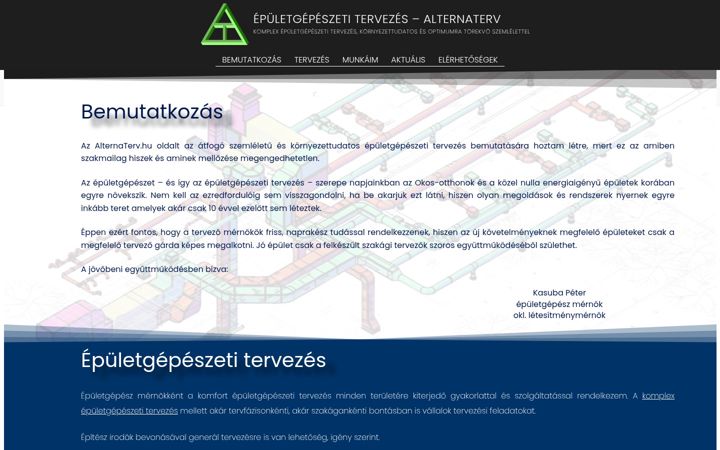 Posnetek zaslona alternaterv.hu